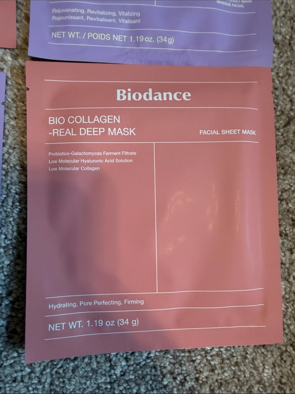 Biodance Rejuvenating Sheet Mask Duo - Pink & Purple Hydration Set